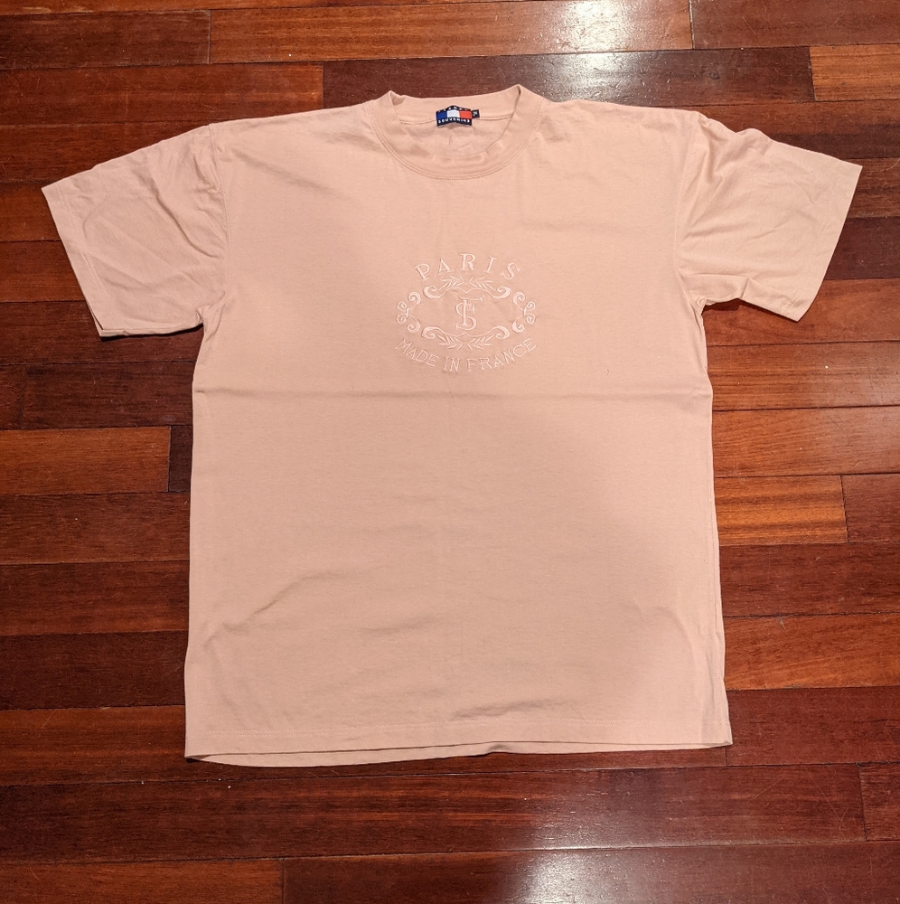 Off Pink Embroidered Paris shirt